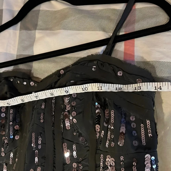 American eagle grey sequins  sleeveless mini dress Sz4 - Picture 5 of 10